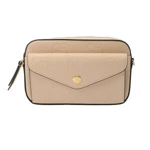 Gucci Jumbo GG Shoulder Bag Beige Leather